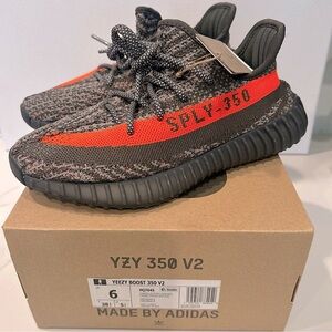 Yeezy Boost 350 V2 Carbon Beluga Size M6 W7.5 (NEW) Adidas Unisex Authentic